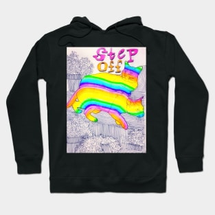 Rainbow Cat Coloring Book Collage Framed Art Step Off Y2K Design Hoodie